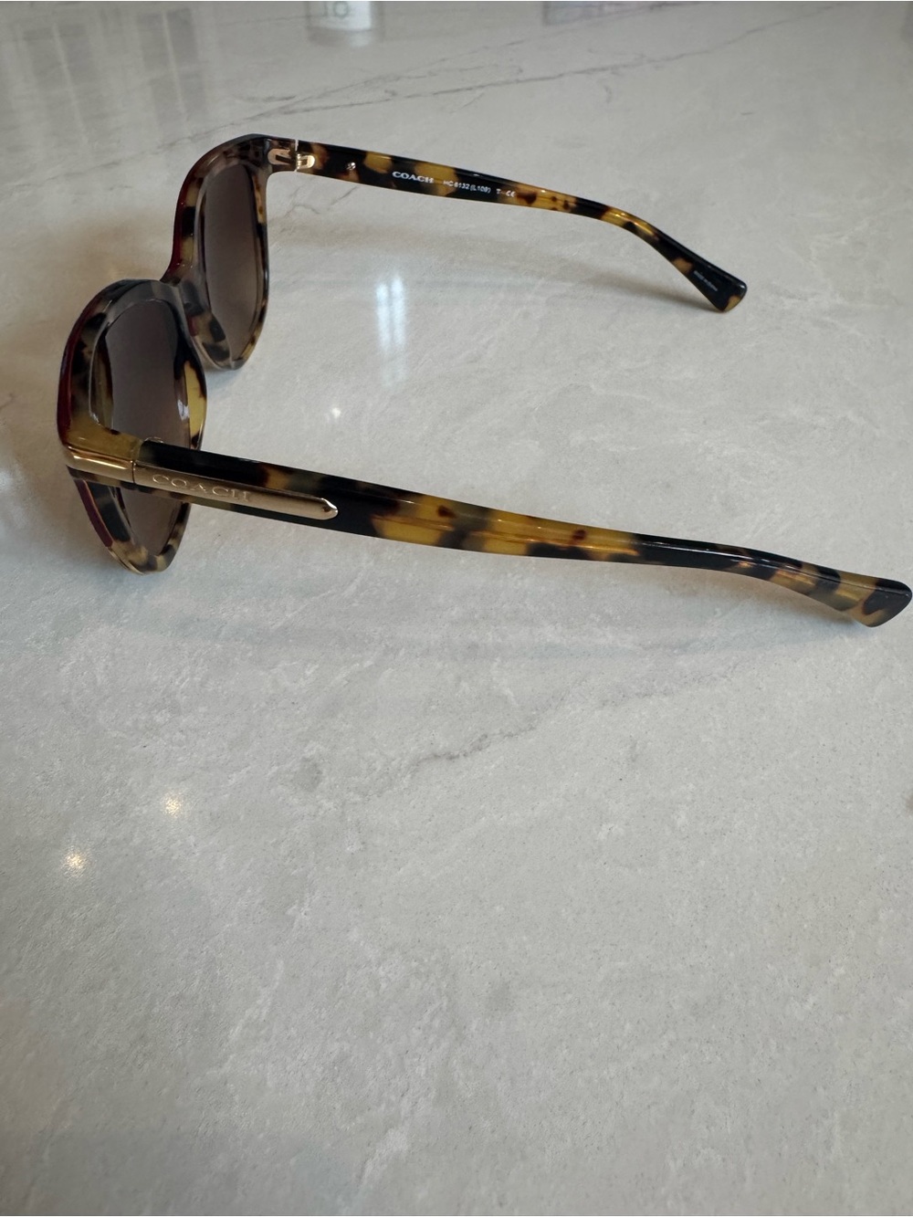 Coach Burgundy and Tortoiseshell Cat-Eye Sunglasses - Picture 6 of 10